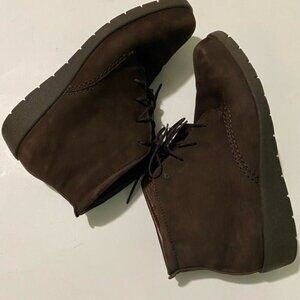 Ecco Womens Chukka Ankle Booties Brown Nubuck y2k work casual comfort suede